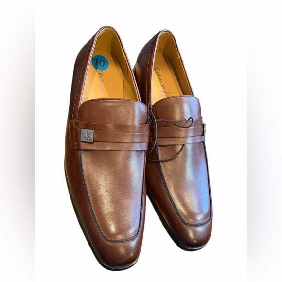 Calvin Klein Men's Brown Loafers (NWOT/BOX) - Picture 2 of 6